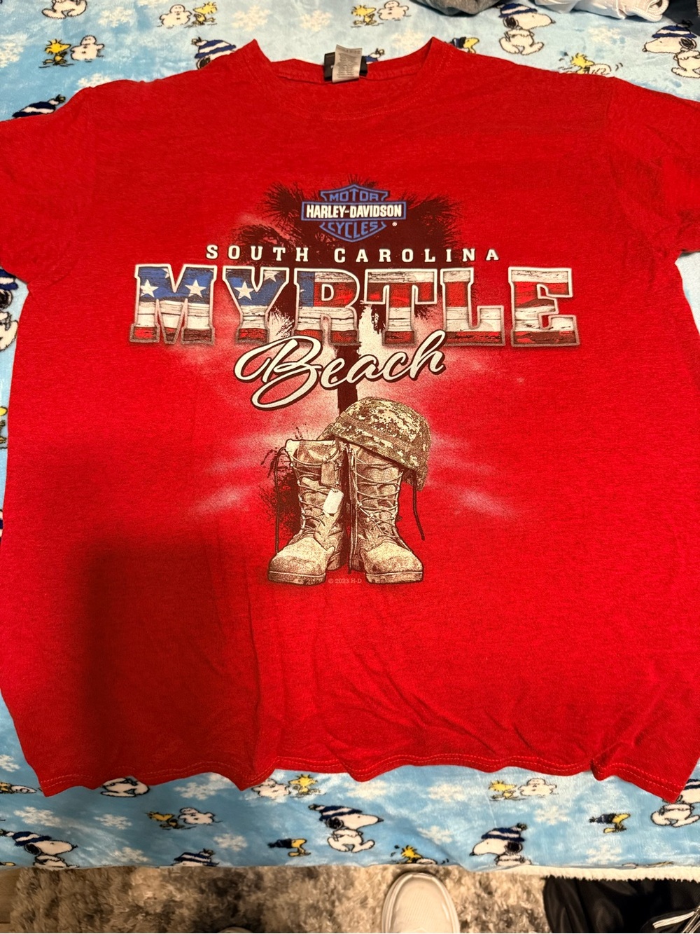 Harley-Davidson Red Crew Neck Tee